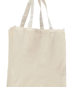 Alternative view of Q-Tees Canvas Gusset Shopping Tote